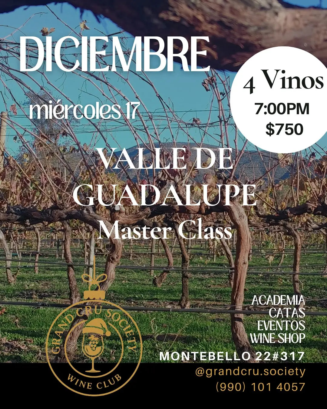 Master Class Miércoles 17 diciembre 2025 – Valle de Guadalupe